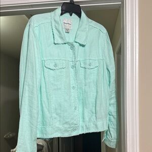 Tommy Bahama Light Green Jean Jacket